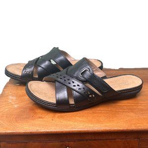 Women's Addy Cloudwalkers Dark Brown Slides Sandals NWOT size 8W